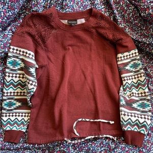 Shyanne Burgundy Knit Top
